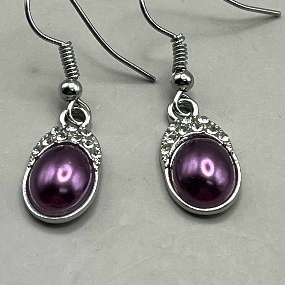 Elegant Rose and Silver Dangle Earrings
